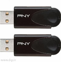 فلش مموری پی ان وای Attache 4 ظرفیت 64 گیگ مشکی بسته 2 عددی