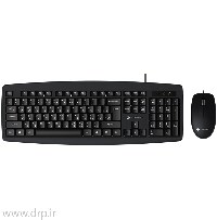 کیبورد و ماوس باسیم لاجی کی مدل KM113B مشکی
