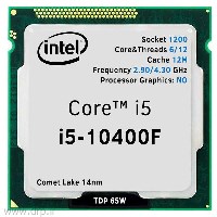 سی پی یو اینتل I5-10400F 2.9GHZ 1200 TRY 12MB