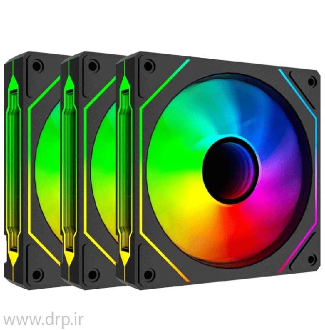 فن کیس لاجی کی ARGB مدل LK-F325B بسته سه عددی