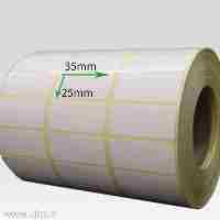 رول لیبل 35*25 سه ردیف 5000 عدد کاغذی
