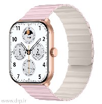 ساعت هوشمند گلوریمی GC PLUS رزگلد بند مگنتی صورتی-کرم